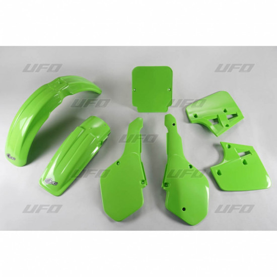 UFO PLASTIKINIS RINKINYS KAWASAKI KX 250 / 500 '87, ŽALIA SPALVA (KA191E026)