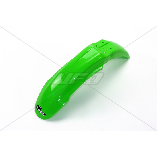UFO FRONT FENDER KAWASAKI KX 125 / 250 '03-'08, KXF 250 '04-'08, KXF 450 '06-'08, KLX 450R '07-'23 GREEN - REPLACES KA03