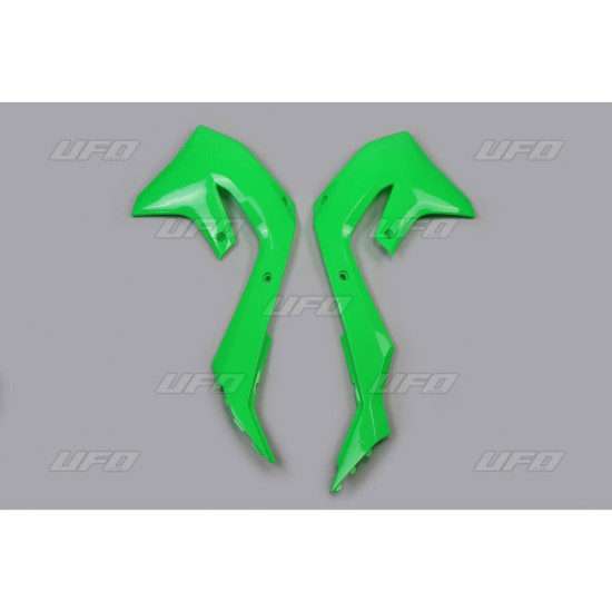 UFO RADIATORIAUS APSAUGOS KAWASAKI KXF 250 '21-'24, KXF 450 '19-'23, FLUOR ŽALIOS SPALVOS