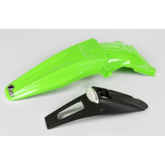 UFO GALINIS SPARNAS KAWASAKI KLX 450R '07-'25 SU ŽALIU ŽIBINTU (ENDURO SU LED ŽIBINTU)