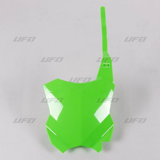 UFO VALSTYBINIS NUMERIO ŽENKLAS KAWASAKI KXF 250 '17-'26, KXF 450 '16-'26, SPALVA FLU ŽALIA - PAKEIČIA KA04738AFLU