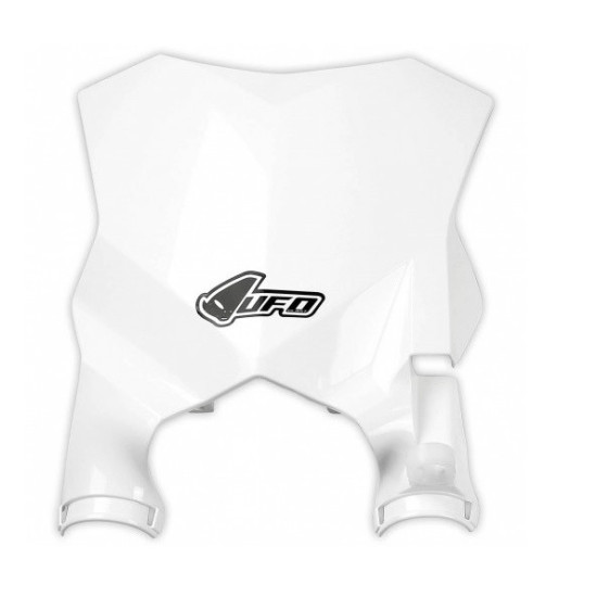 UFO NUMBER PLATE KAWASAKI KXF 250 '17-'26, KXF 450 '16-'25 WHITE (STADIUM WITH SHOCK ABSORBER COVERS)