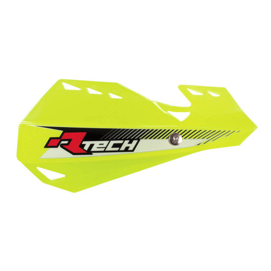 RACETECH (RTECH) DUAL EVO RANKŲ APSAUGOS, FLUO GELTONOS (SU LAIKIKLIAIS ANT VAIRO)