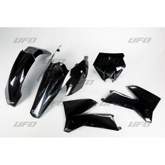 UFO PLASTIC SET KTM SX '05-'06, EXC '05-'07 BLACK (KT503E001) (REAR FENDER WITHOUT LAMP PINS)