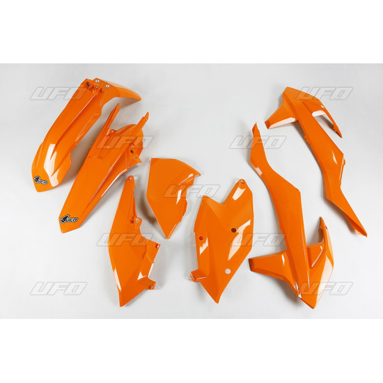 UFO PLASTIKINIS RINKINYS KTM EXC / EXC-F TPI '17-'19, ORANŽINĖ SPALVA (KT518E127)