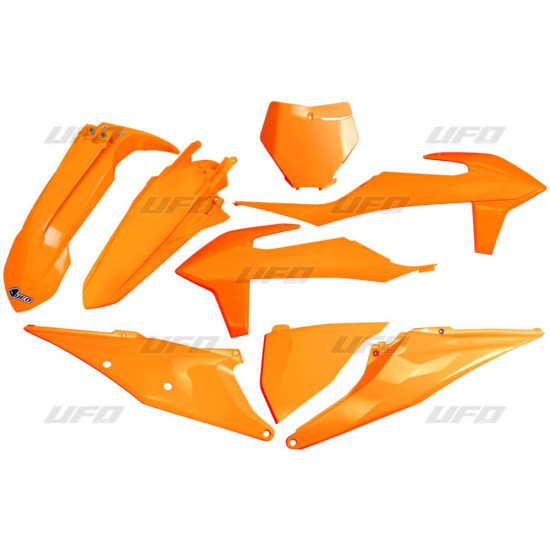 UFO PLASTIKINIS RINKINYS KTM SX 125 / 150 / 250 '19-'22, SXF (SX-F) 250 / 350 / 450 '19-'22, SPALVA FLUO ORANŽINĖ (KT522