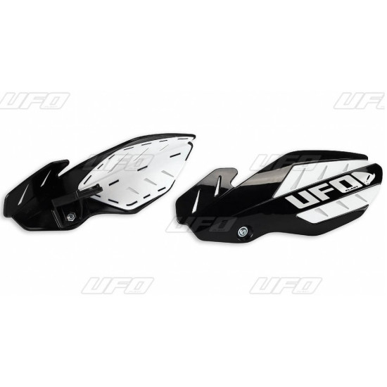UFO RANKŲ APSAUGOS FLAME KTM SX 125 '14-'15, EXC 125 '14-'16, JUODOS/BALTOS (SU LAIKIKLIAIS) - PAKEISTA PM01652001 + PM0