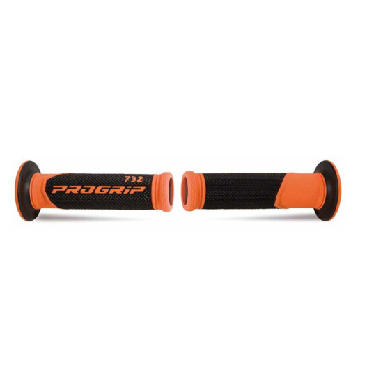 PROGRIP GRIPS PG732 ROAD (22+25MM, LENGTH 125MM) COLOR FLUO ORANGE / BLACK (TWO-COMPONENT) (732-296) (PG732 / 9)