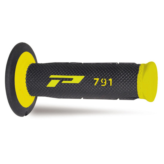 PROGRIP PG791 OFF ROAD GRIPS (22+25MM, 115MM LENGTH) YELLOW / BLACK (TWO-COMPONENT) (791-202) (PG791YL / BK)