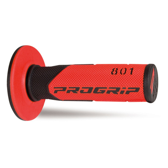 PROGRIP PG801 BEKELĖS RANKENOS (22+25 MM, 115 MM ILGIO) JUODA / RAUDONA (DVIEJŲ KOMPONENTŲ) (PG801BK / RD) (801-125)