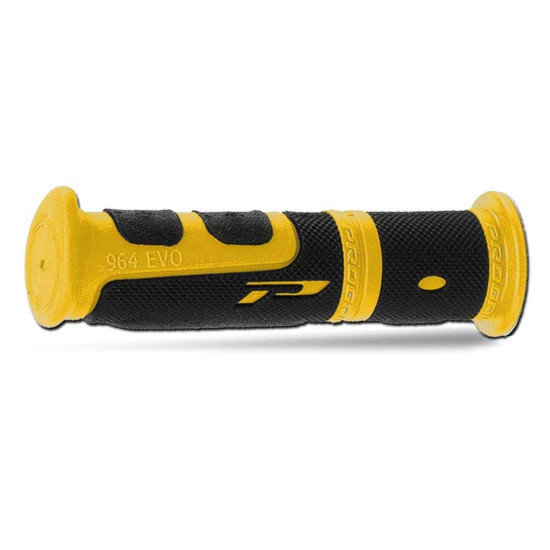 PROGRIP RANKENĖLĖS PG964 ATV / HIDROCIKLINIAM MOTOCIKLUI / MTB (22+22MM, ILGIS 120MM) SPALVA GELTONA / JUODA (964-202) (
