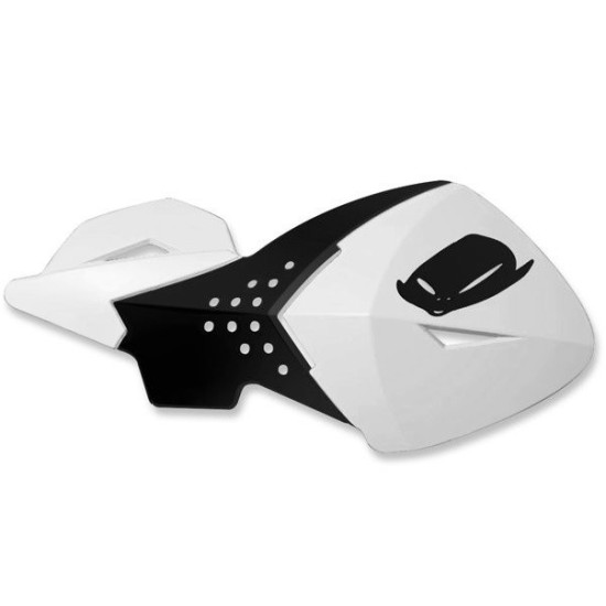 UFO HAND GUARDS (HANDBAR) ESCALADE COLOUR WHITE / BLACK (WITH 22MM MOUNTS) - PROMOTION - STD PRICE 141.90