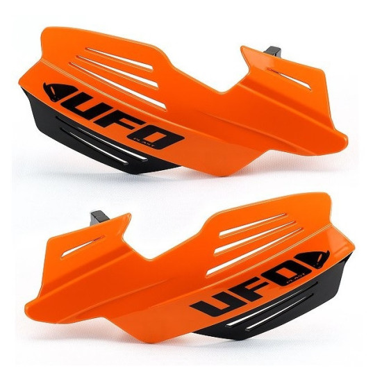 UFO HAND GUARDS (HANDBAR) VULCAN COLOR ORANGE / BLACK (WITH MOUNTS)