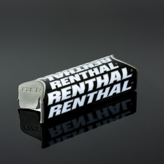 RENTHAL AKCINĖ FATBAR TEAM ISSUE VAIRO KEMPINĖ (240 MM) JUODA / BALTA / SIDABRINĖ SU RENTHAL LOGOTIPU