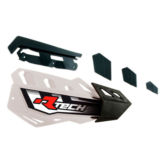 RACETECH (RTECH) REPLACEMENT PLASTICS FOR FLX / ALU / ATV HAND GUARDS, WHITE