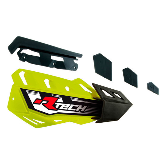 RACETECH (RTECH) PAKEITIMO PLASTIKINĖS DALYS FLX / ALU / ATV RANKŲ APSAUGOMS, NEONINĖS GELTONOS SPALVOS