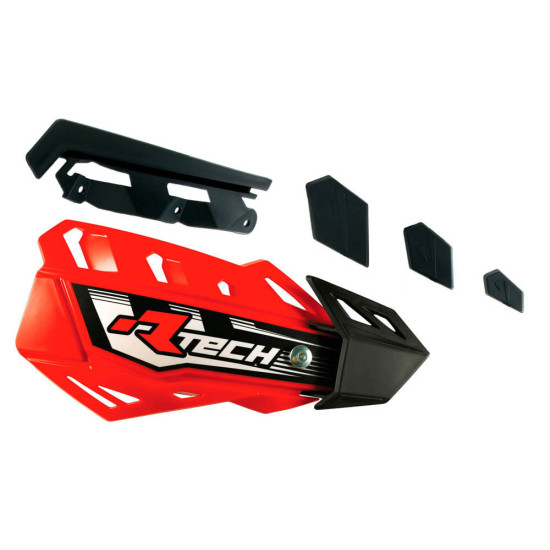 RACETECH (RTECH) REPLACEMENT PLASTICS FOR FLX / ALU / ATV HAND GUARDS, RED