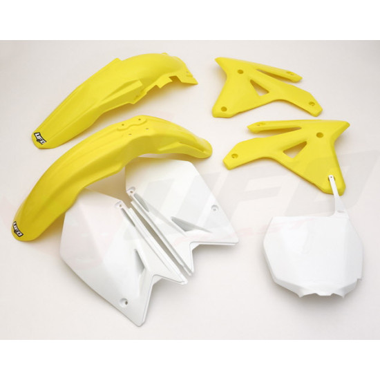 UFO PLASTIKINIS KOMPLEKTAS SUZUKI RMZ 450 '07 OEM SPALVA (BALTA/GELTONA) (SU408E999)