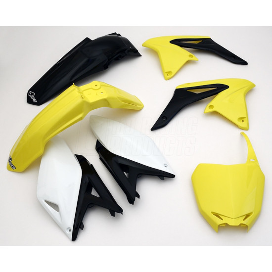UFO PLASTIKINIS KOMPLEKTAS SUZUKI RMZ 250 '10-'18 OEM SPALVA '13 (GELTONA/JUODA) (SU415E999)