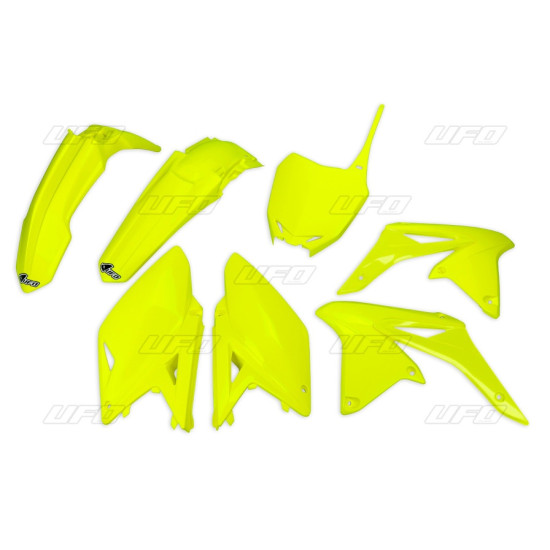 UFO PLASTIKINIS KOMPLEKTAS SUZUKI RMZ 250 '10-'18, SPALVA FLUO GELTONA (SU416DFLU)