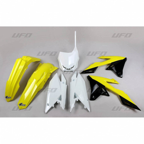 UFO PLASTIKINIS KOMPLEKTAS SUZUKI RMZ 250 '19-'25, RMZ 450 '18-'25 OEM SPALVA (GELTONA / JUODA) (SU418E999)