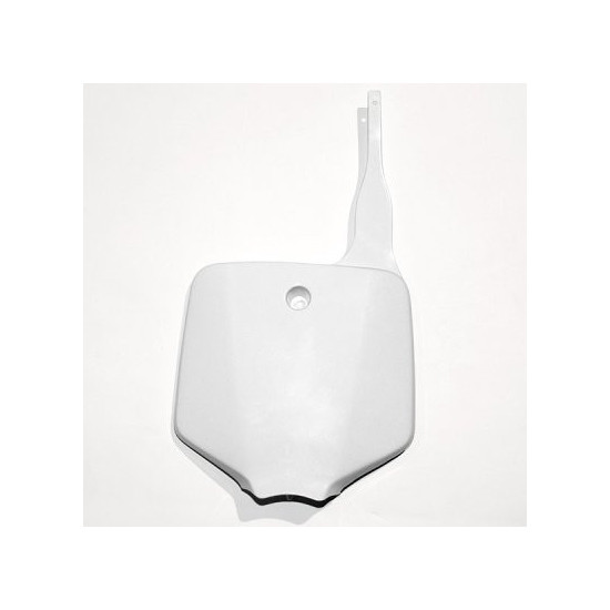 UFO NUMBER PLATE KAWASAKI KX 65 '01-'26, KLX 110 '01-'09, SUZUKI RM 65 '03-'26 WHITE - REPLACES SU03926041