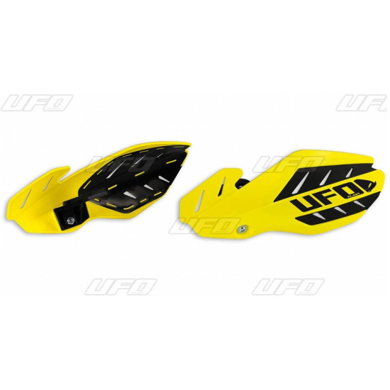 UFO RANKŲ APSAUGOS (VAIRO) FLAME SUZUKI RMZ 250 / 450 '12-'17 SPALVA GELTONA / JUODA (SU LAIKIKLIAIS) - PAKEIČIA SU04937