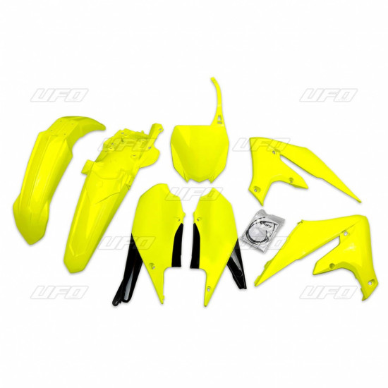UFO PLASTIKINIS RINKINYS YAMAHA YZF 250 '19-'23, YZF 450 '18-'22 SPALVA GELTONA FLUO (YA321DFLU)