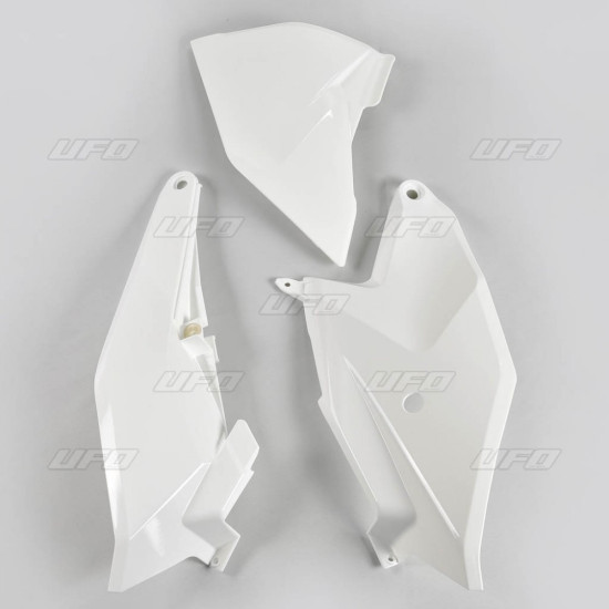 UFO REAR SIDE PANELS KTM SX 85 '18-2023 WITH AIR FILTER COVER COLOR WHITE 2020 - REPLACES GG07115041