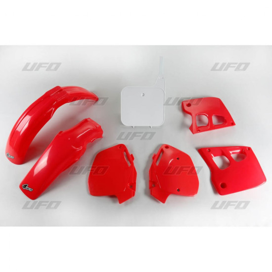 UFO PLASTIKINIS RINKINYS HONDA CR 125 '91-'92, CR 250 '90-'91, ORIGINALI SPALVA '92 (RAUDONA/BALTA) (HO097E999W)
