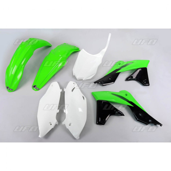 UFO PLASTIC SET KAWASAKI KXF 250 '13-'16 COLOR OEM '16 (GREEN / WHITE / BLACK)(KA221E999A)