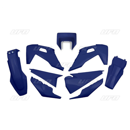 UFO PLASTIC SET HUSQVARNA TE 150 / 250 / 300 '20-'23, FE 250 / 350 / 450 / 501 '20-'23 WITH LAMP COVER NAVY BLUE (HU623E