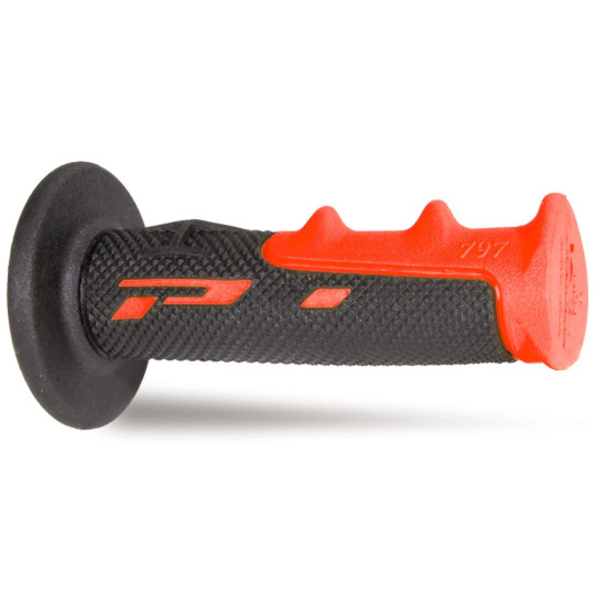 PROGRIP PG797 BEKELĖS RANKENOS (22+25 MM, 115 MM ILGIO) RAUDONOS / JUODOS (DVIEJŲ KOMPONENTŲ) (797-149)