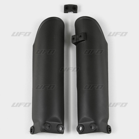 UFO FRONT SHOCK ABSORBER GUARDS KTM SX 65 '02-'25, HUSQVARNA TC '24-'25, GAS GAS MC 65 '21-'26, BLACK - REPLACES GG07108