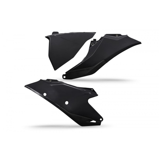 UFO REAR SIDE PANELS GAS GAS MC / MC-F / EX / EX-F / EC / EC-F '21-'23, WITH AIR FILTER COVER BLACK