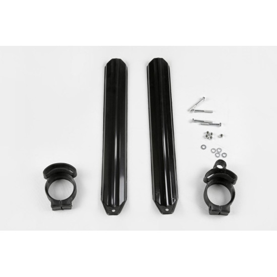 UFO FRONT TELESCOPIC SHOCK ABSORBER COVERS WHITE POWER BLACK