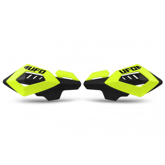 UFO REPLACEMENT PLASTICS FOR HAND GUARDS (HANDBARS) PM01658DFLU ARCHES COLOR YELLOW FLUO