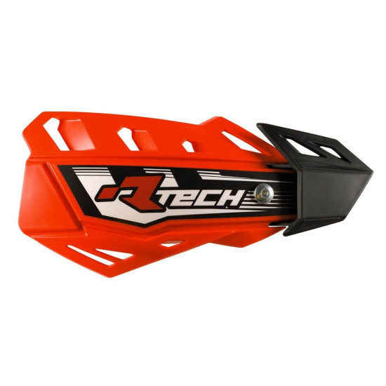RACETECH (RTECH) FLX CROSS / ENDURO HAND GUARDS NEON ORANGE (WITH HANDLEBAR MOUNTS)