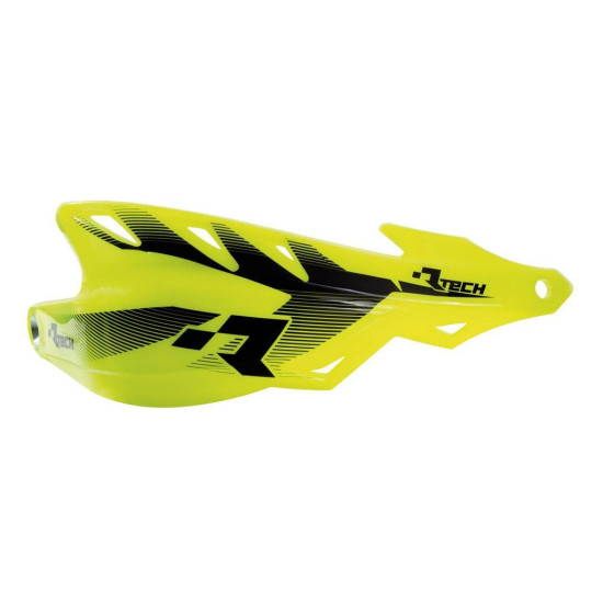 RACETECH (RTECH) RAPTOR RANKŲ APSAUGOS, NEONINĖS GELTONOS (SU LAIKIKLIAIS 22,2 MM IR 28,6 MM VAIRUI)