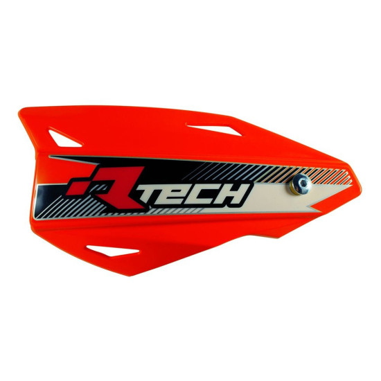 RACETECH (RTECH) HAND GUARDS (HANDBAR) VERTIGO CROSS / ENDURO NEON ORANGE (WITH HANDLEBAR MOUNTS)