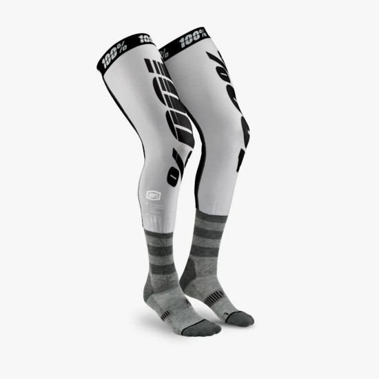 100 PERCENT HIGH SOCKS FOR REV MX KNEE BRACES GREY COLOR GREY / BLACK SIZE S / M