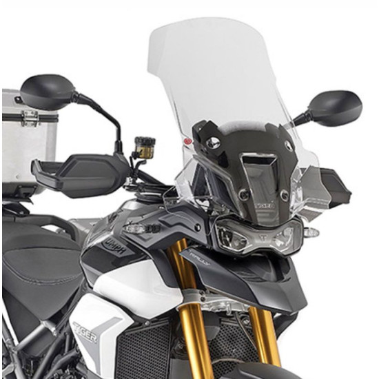 KAPPA WINDSCREEN TRIUMPH TIGER 900 RALLY '20-'21 TIGER 900 '20-'23 TRANSPARENT 59X48 CM (H X W) 12.5 CM HIGHER THAN THE 