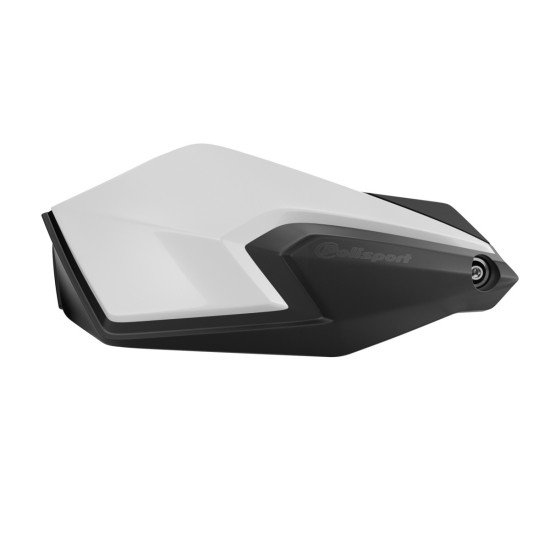POLISPORT HAND GUARDS (HANDBAR) MODEL S-DUAL WITH UNIVERSAL MOUNTING KIT 22/28MM WHITE