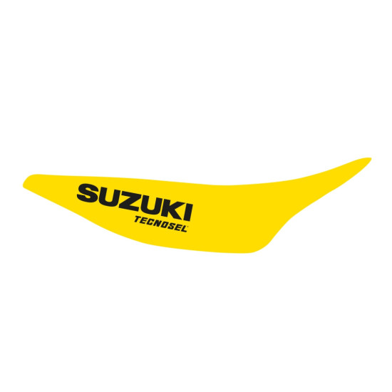 TECNOSEL (BLACKBIRD) SEAT COVER SUZUKI RM 125 / 250 '91-'95, REPLICA TEAM SUZUKI '93 SUZUKI LOGO YELLOW