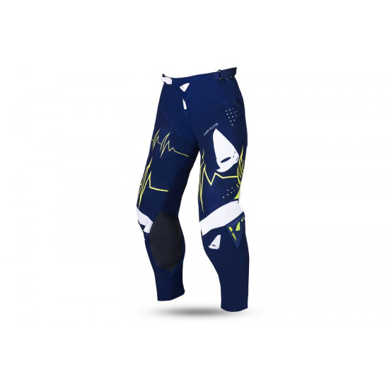 UFO ADRENALINE SLIM CROSS PANTS COLOR BLUE WHITE YELLOW NEON SIZE L / EU52 / US34 - SPECIAL OFFER