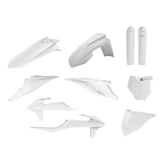 POLISPORT PLASTIC SET (FULL KIT) KTM SX / SX-F '19-'22 INCLUDES FRONT PLATE (8666400008) AND SHOCK ABSORBER COVERS (8398