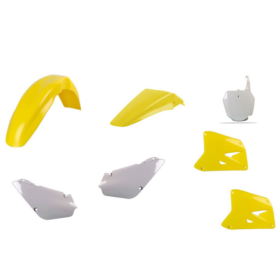 POLISPORT PLASTIKINIŲ DALIŲ KOMPLEKTAS SUZUKI RM 85 '02-'25 OEM SPALVA GELTONA