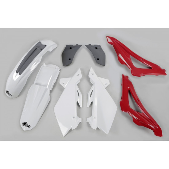 UFO PLASTIKINIŲ DALIŲ RINKINYS HUSQVARNA CR 125/250 2T '06-08 OEM SPALVA '06 (BALTA/PILKA/RAUDONA) (HU603E999)