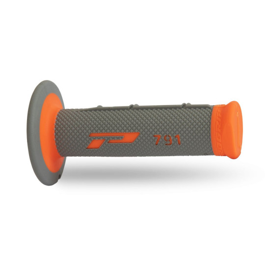 PROGRIP PG791 OFF ROAD GRIPS (22+25MM, 115MM LENGTH) GREY / ORANGE (TWO-COMPONENT) (791-387) (PG791OR / GR)