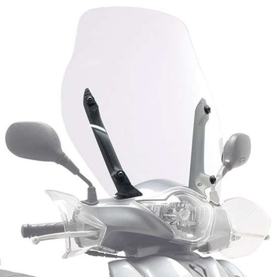 KAPPA PRIEKINIS STIKLAS HONDA SH 125I / 150I '12-'16 (53 X 50CM) SKAIDRUS